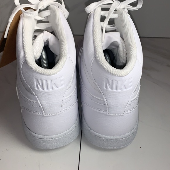 Size 13 - Nike Court Vision Mid Triple White new with box - Picture 5 of 9